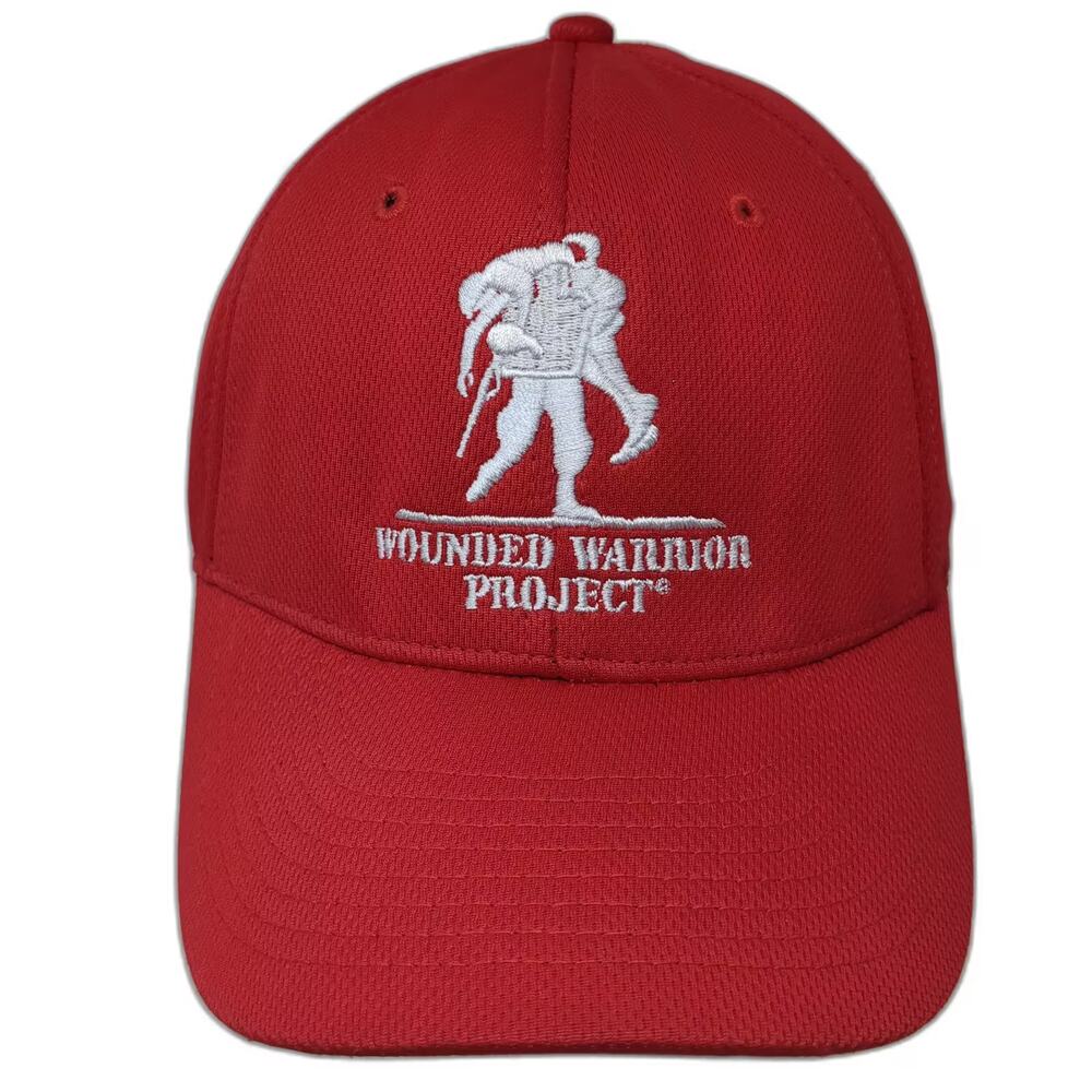 Robertson Red Baseball Cap OS Wounded Warrior Project Fitted Embroidered Hat